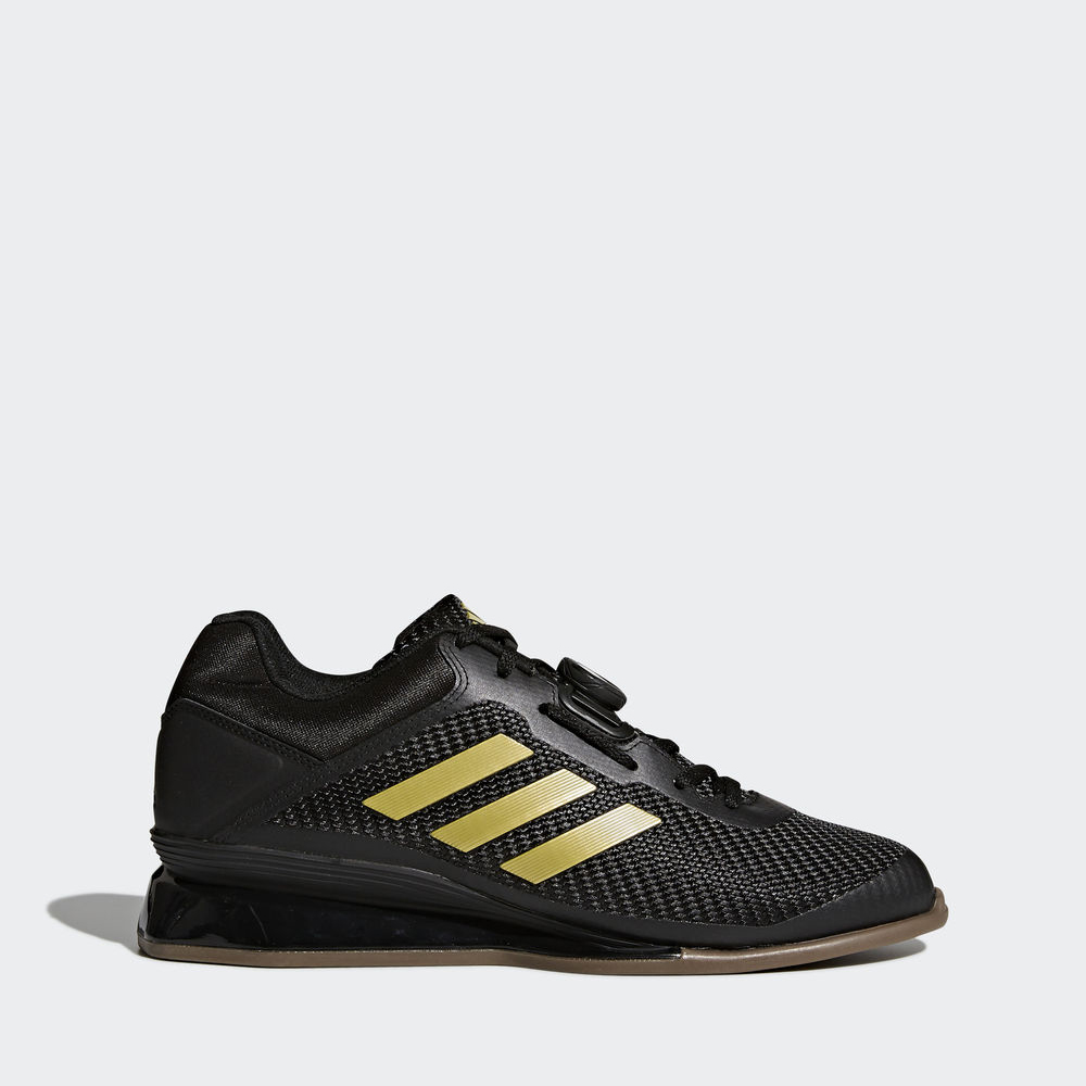 Adidas Leistung 16 Ii - παπούτσια άρσης βαρών ανδρικα - Μαυρα/Χρυσο Χρωμα/Μαυρα,Μέγεθος: EU 36 – 54